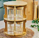 360° Rotating Spice Bamboo Tabletop Rack - Image 4